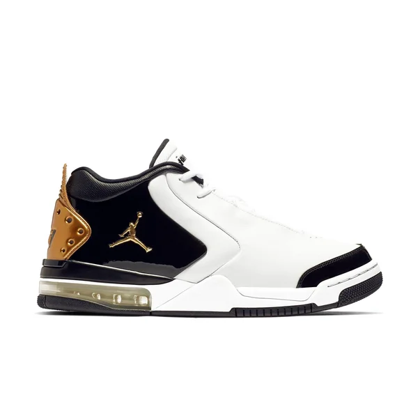 Jordan Air Big Fund Premium White Metallic Gold Black Mens Basketball Shoes, Men's, Size: 9.5