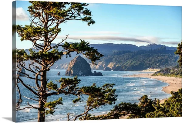 Cannon Beach Landscape - Haystack Rock, Oregon, Canvas Wall Art, 36x24, Great Big Canvas