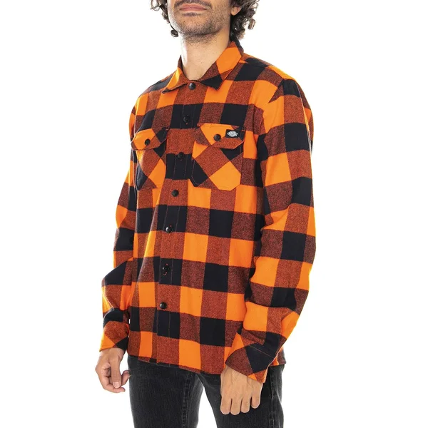 Dickies Mens Sacramento Relaxed Bright Orange Shirt Size Xxs