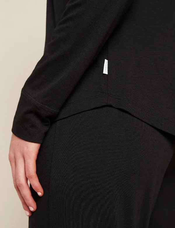 Goodnight Raglan Sleep Top L, Black