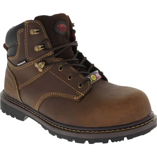 Avenger A7536 Men's Sabre Brown Leather Steel Toe Waterproof EH Boot - Size: 8.5-W