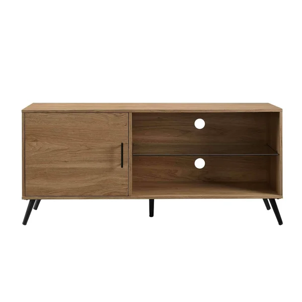 Walker Edison 52x22 Mid Century Modern Wood TV Stand - English Oak - W52NORGSEO