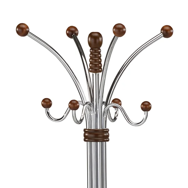 Metal/Wood Coat Rack - Walnut