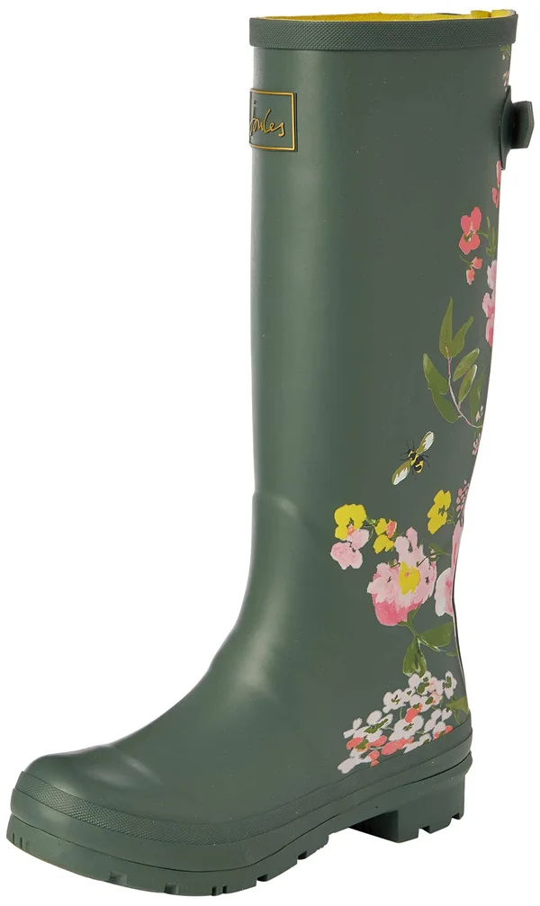 Joules Welly Print Women's Rain Boots 9135877 - 10 B - Medium - Green