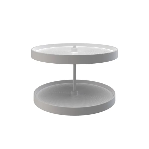 Rev-A-Shelf 24 in White Polymer Full Circle Lazy Susans 2-Shelf