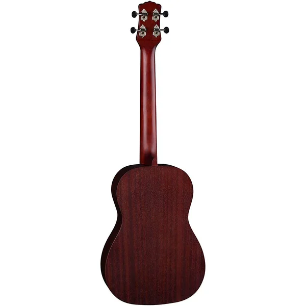 Luna Uke Vintage Mahogany Ukulele, Baritone - Red Satin