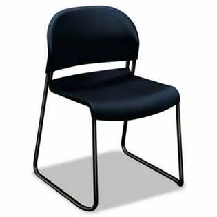 HON GuestStacker Chair, Blue with Black Finish Legs, 4 Chairs (HON4031RET)
