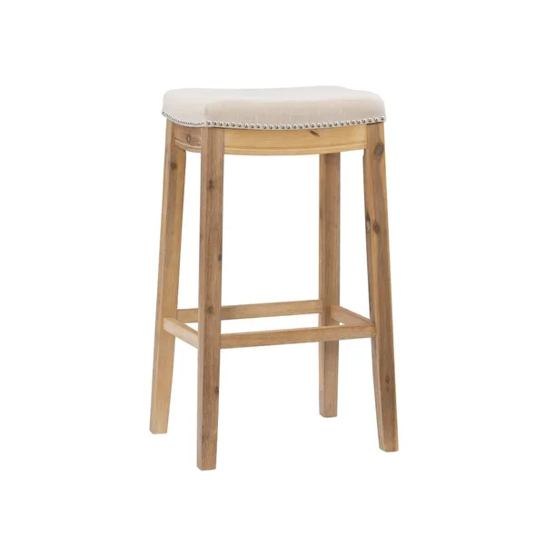 Linon Walker Backless Bar Stool - Rustic Brown/Natural