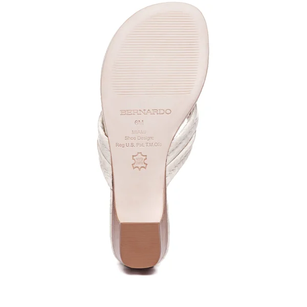 Women's Bernardo Miami Demi Wedge Sandal - Size 8 M - Ivory