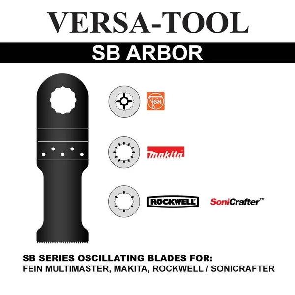 Versa Tool SB5A5B5C Universal Oscillating Saw Blade Contractors Variety Pack for Use on Rockwell Sonicrafter, 15 Piece, 5 Each B