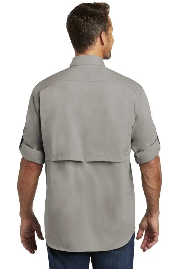 Carhartt Force Ridgefield Solid Long Sleeve Shirt - Men's Asphalt