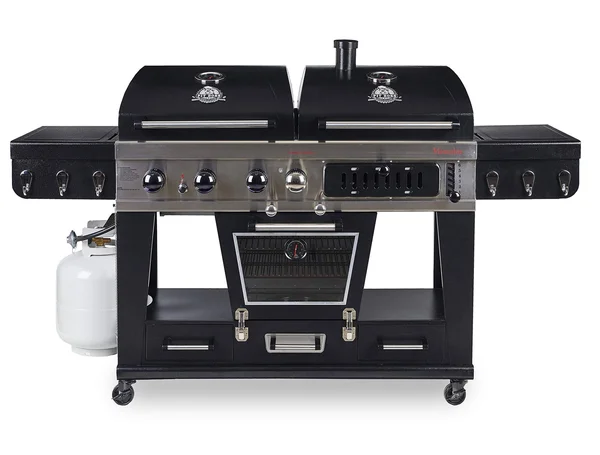 Pit Boss Memphis Ultimate 4-in-1 GAS Charcoal Combo Grill with Smoker