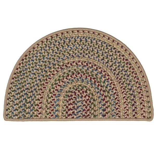 Farmhouse Braided Hearth Rug - 1&6x22 x 2&6x22 Slice - Navy