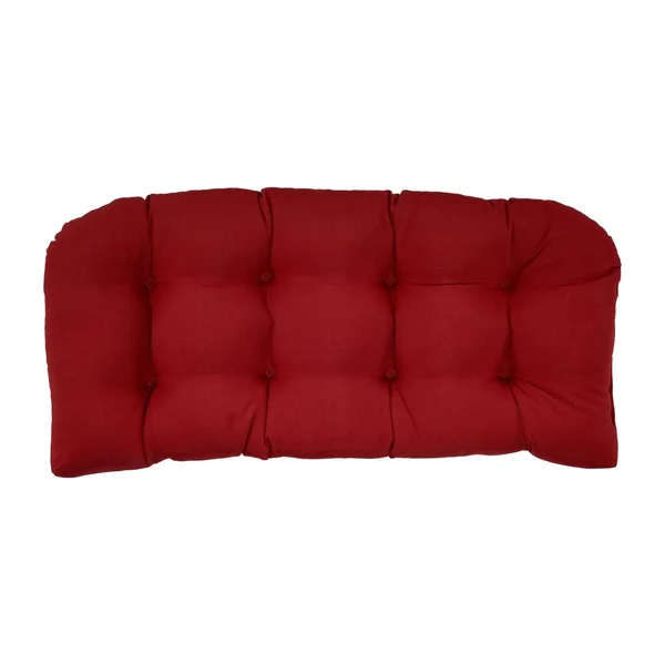 Haven Way Solid Tufted Loveseat Cushion - 44x19x3.5x22 - Medium Gray