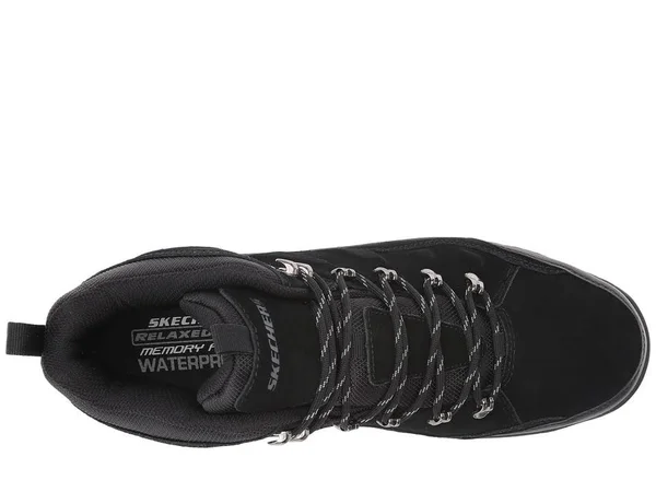 Skechers Men's Relaxed Fit Relment Pelmo Hiking Boot, Black, Size: 7.5