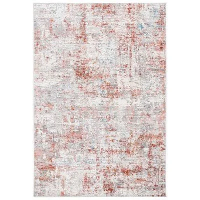 Abstract Ivory/Rust Area Rug 17 Stories Rug Size: Rectangle 8' x 10'