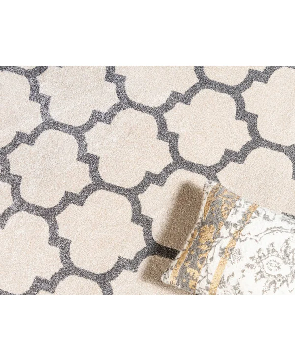 Unique Loom Philadelphia Trellis Rug, Beige/Gray (10& 6 x 16& 5)