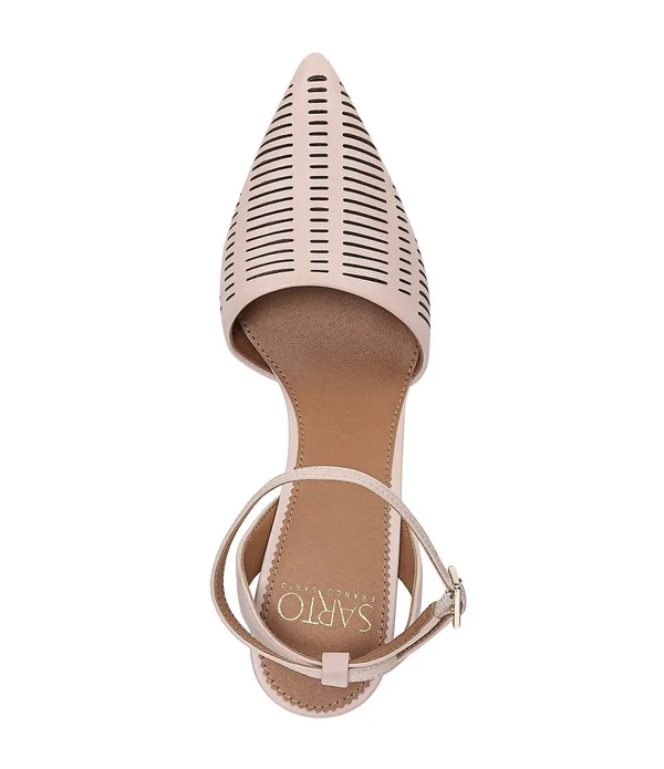Sarto by Franco Sarto Women's Starla Ankle Strap Heel, Size: 5.5, Blush Nappa Leather
