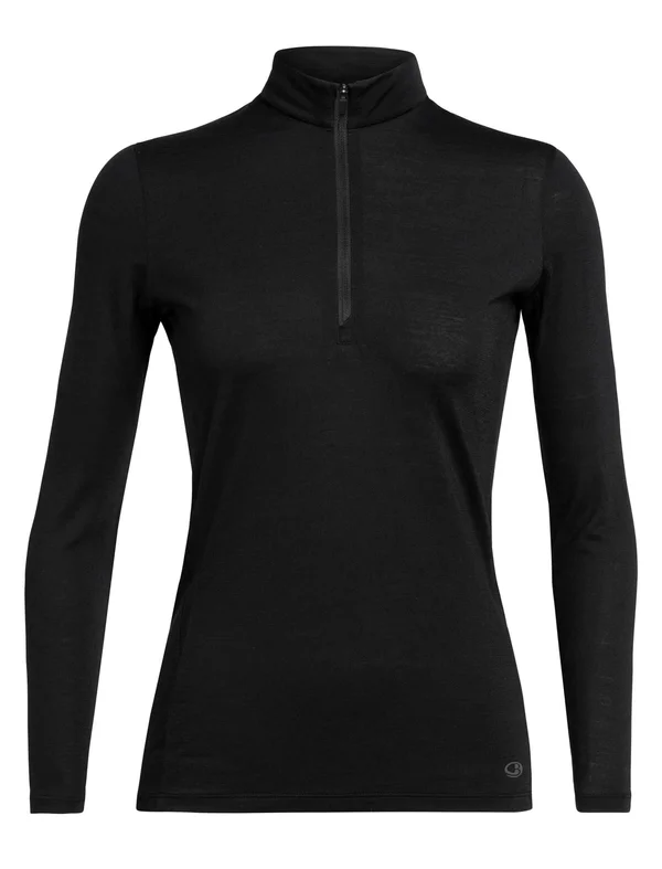 Icebreaker Women's Amplify LS Half Zip Top - Xs - Black