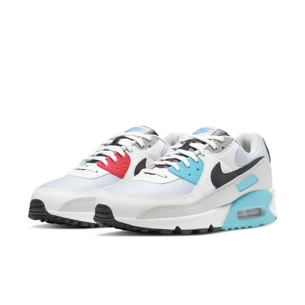 Nike Air Max 90 White/Iron Grey-Chlorine Blue