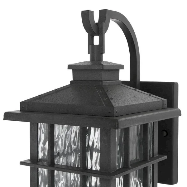Home Decorators Collection LED Wall Lantern Summit Ridge Collection Zinc Outdoor Integrated Dusk-to-Dawn