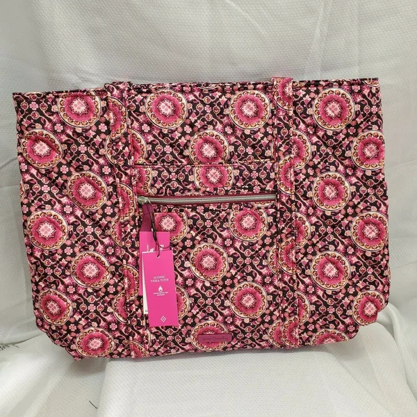Vera Bradley Raspberry Medallion Iconic Vera Tote
