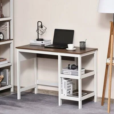 Cortez Desk Industrial Lodge Home Size: 30x22 H x 43.25x22 W x 19x22 D - Color (Frame): White