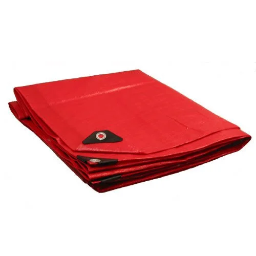 ttt 20 x 22 Heavy Duty Premium Red Poly Tarp 12 Mil Thickness