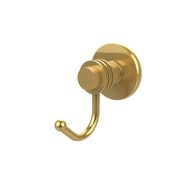 Allied Brass 920D-UNL Mercury Collection Robe Hook with Dotted Accents - Unlacquered
