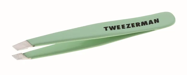 Tweezerman Bahama Blue Stainless Steel Mini Slant Tweezer