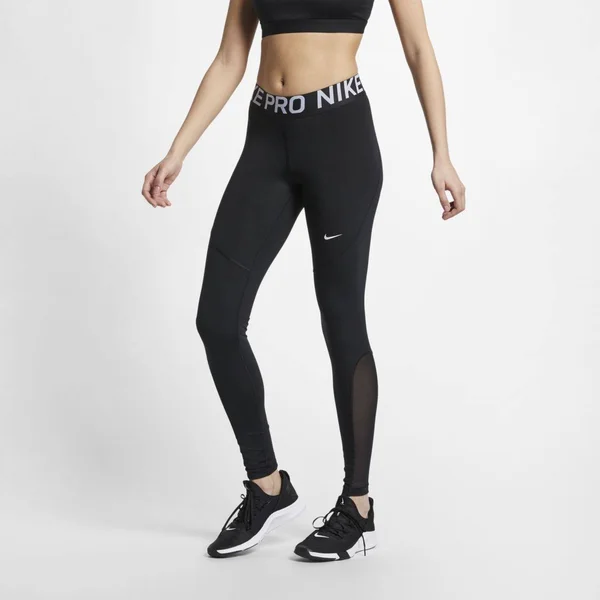 Nike Women's Pro Tights - Black - White - XL