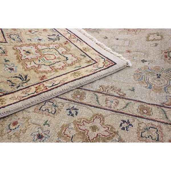 ECARPETGALLERY Hand-Knotted Chobi Twisted Tan Wool Rug - 6'2 x 9'0