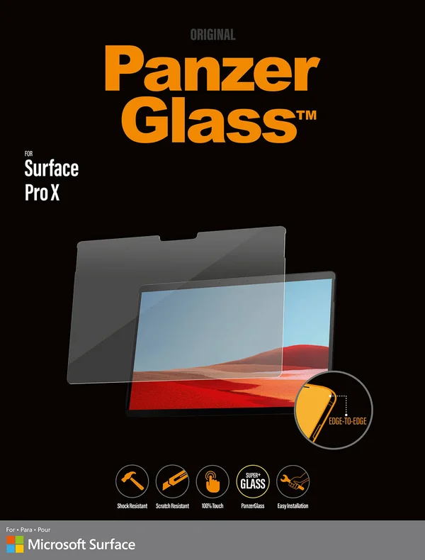 PanzerGlass Original Screen Protector for Microsoft Surface Pro X - Crystal Clear