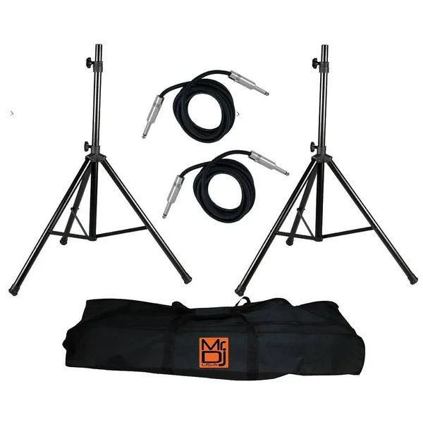 Mr DJ Ss750pkg Tripod Speaker Stand Package with Bag