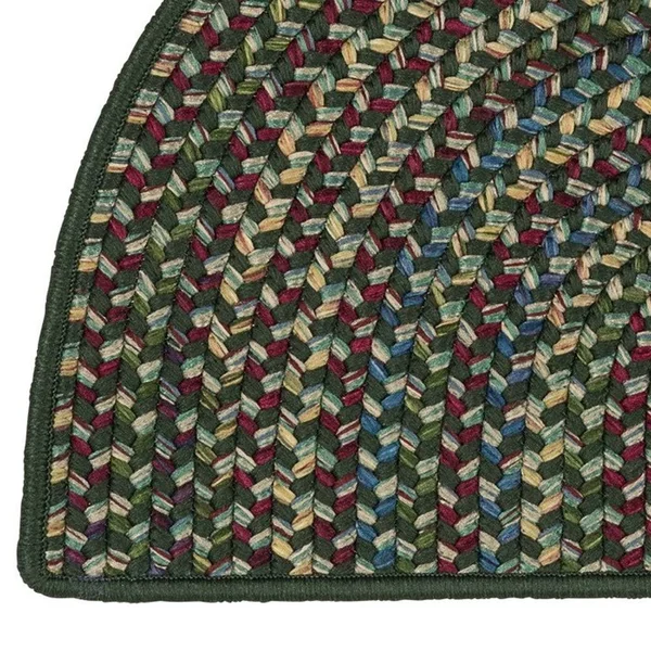 Farmhouse Braided Hearth Rug - 1&6x22 x 2&6x22 Slice - Navy