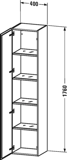 Duravit - L-Cube Tall Cabinet - 1 Door - LC1180R5151