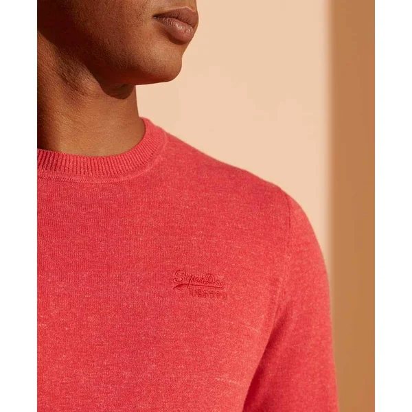 Superdry Orange Label Crew Jumper - Red - Crew Neck