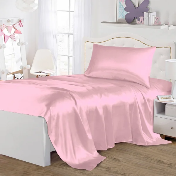Levinsohn Textile Company Charmeuse Satin Bed Sheet Set (Queen - Red)