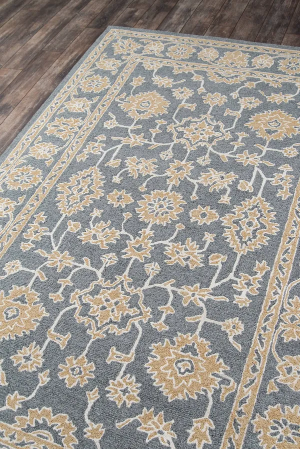 Momeni Valencia Hand Tufted Wool and Viscose Grey Runner 2&3 inch x 8& - Gray
