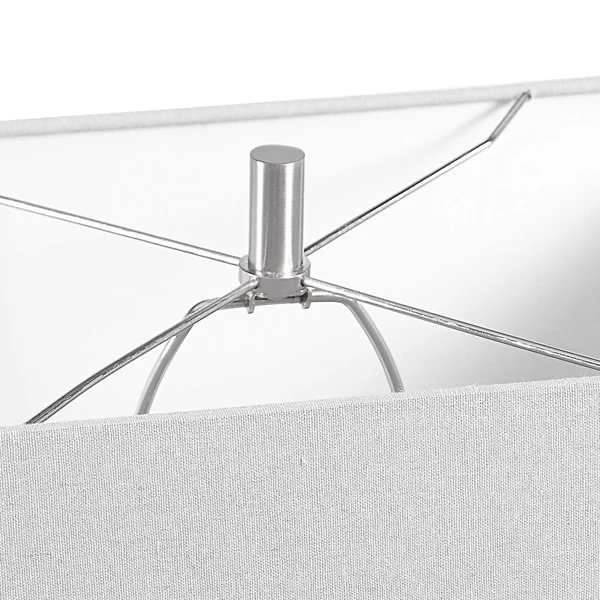 31.75x22 Modern Table Lamp with Gray Rectangle Drum Shade