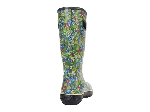 Bogs Women's Rainboot Night Garden Boot - 6 - Dark Gray Multi