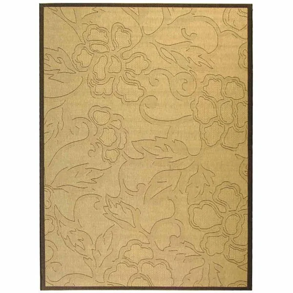 Safavieh Courtyard CY2726-3901 5&3x22 x 7&7x22 Sand - Black Area Rug