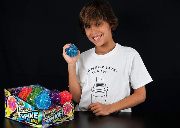 Ja-Ru Light Up Spike Rubber Ball (Pack of 24 with Display Box) and 1 Collectable