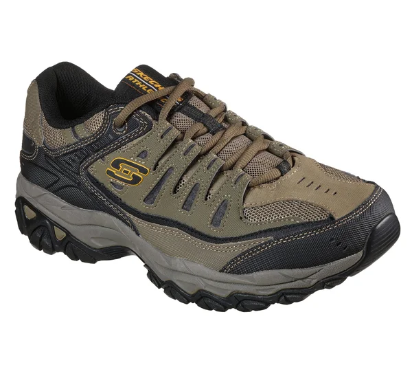 Skechers Men's After Burn - Memory Fit Sneakers, Pebble/Black, 7.5