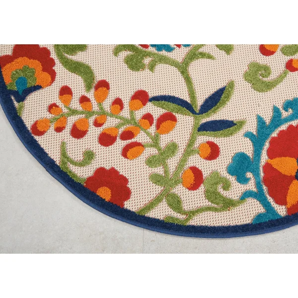 Nourison Aloha ALH17 Area Rug - Multicolor, 5&3x22 Round