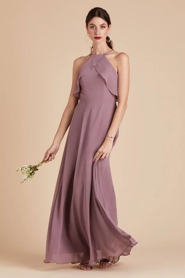 Jules Chiffon Bridesmaid Dress in Dark Mauve 3XL, Dark Mauve