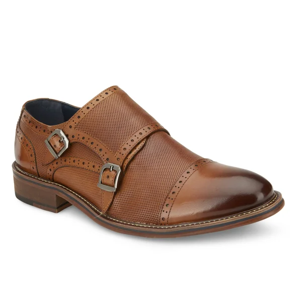 Vintage Foundry Co Men's Zobra Monk Strap Dress - Tan