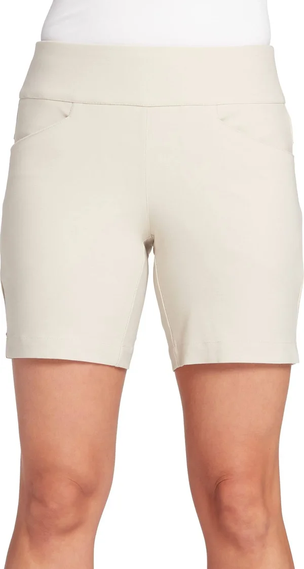 Lady Hagen Women's 7&& Golf Shorts - XXL, Light Khaki