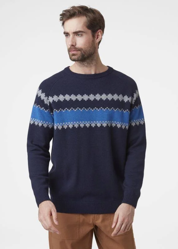 Helly Hansen Wool Knit Sweater Mens Navy L