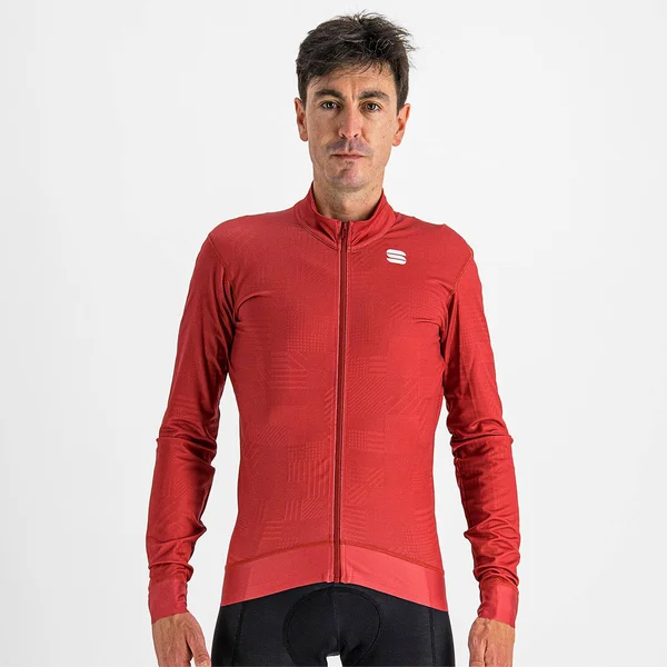 Sportful Loom Thermal Long Sleeve Jersey Red - L